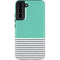 Teal and Grey Stripes Galaxy S22 Plus Pro Case