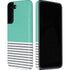 Teal and Grey Stripes Galaxy S22 Plus Pro Case