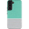 Teal and Grey Stripes Galaxy S22 Pro Case
