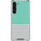 Teal and Grey Stripes Galaxy S23 Plus Clear Case