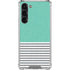 Teal and Grey Stripes Galaxy S23 Plus Clear Case