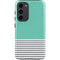 Teal and Grey Stripes Galaxy S23 Plus Pro Case