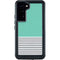 Teal and Grey Stripes Galaxy S23 Plus Waterproof Case