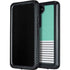 Teal and Grey Stripes Galaxy S23 Plus Waterproof Case