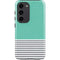 Teal and Grey Stripes Galaxy S23 Pro Case