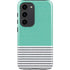 Teal and Grey Stripes Galaxy S23 Pro Case