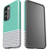 Teal and Grey Stripes Galaxy S23 Pro Case
