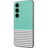 Teal and Grey Stripes Galaxy S23 Skin