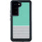 Teal and Grey Stripes Galaxy S23 Waterproof Case