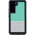 Teal and Grey Stripes Galaxy S23 Waterproof Case