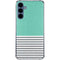 Teal and Grey Stripes Galaxy S24 Clear Case
