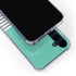 Teal and Grey Stripes Galaxy S24 Clear Case