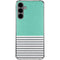 Teal and Grey Stripes Galaxy S24 Plus Clear Case