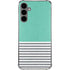 Teal and Grey Stripes Galaxy S24 Plus Clear Case