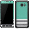 Teal and Grey Stripes Galaxy S7 Active Skin