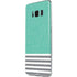 Teal and Grey Stripes Galaxy S8 Skin