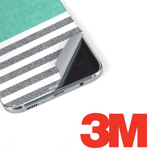 Teal and Grey Stripes Galaxy S8 Skin