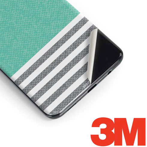 Teal and Grey Stripes Galaxy S9 Skin