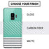 Teal and Grey Stripes Galaxy S9 Skin