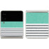 Teal and Grey Stripes Galaxy Z Flip3 5G Skin