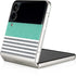 Teal and Grey Stripes Galaxy Z Flip3 5G Skin