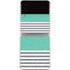 Teal and Grey Stripes Galaxy Z Flip4 5G Skin