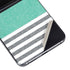 Teal and Grey Stripes Galaxy Z Flip5 5G Skin