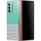 Teal and Grey Stripes Galaxy Z Fold2 5G Skin