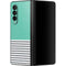 Teal and Grey Stripes Galaxy Z Fold3 5G Skin