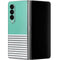 Teal and Grey Stripes Galaxy Z Fold4 5G Skin