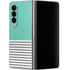 Teal and Grey Stripes Galaxy Z Fold4 5G Skin