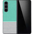 Teal and Grey Stripes Galaxy Z Fold5 5G Skin