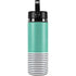 Teal and Grey Stripes Hydro Flask 20oz Wide Mouth Skin
