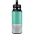 Teal and Grey Stripes Hydro Flask 32oz Wide Mouth Skin