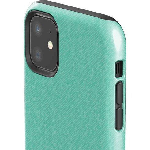 Teal and Grey Stripes iPhone 11 Impact Case