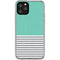 Teal and Grey Stripes iPhone 11 Pro Clear Case