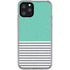 Teal and Grey Stripes iPhone 11 Pro Clear Case