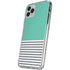 Teal and Grey Stripes iPhone 11 Pro Clear Case