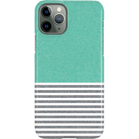 Teal and Grey Stripes iPhone 11 Pro Lite Case