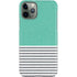 Teal and Grey Stripes iPhone 11 Pro Lite Case