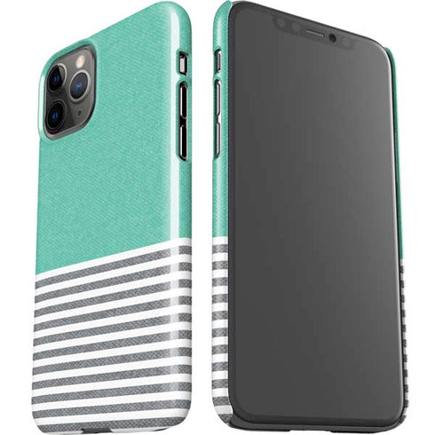 Teal and Grey Stripes iPhone 11 Pro Lite Case