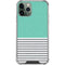 Teal and Grey Stripes iPhone 11 Pro Max Clear Case