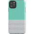 Teal and Grey Stripes iPhone 11 Pro Max Impact Case