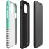 Teal and Grey Stripes iPhone 11 Pro Max Impact Case