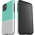 Teal and Grey Stripes iPhone 11 Pro Max Impact Case