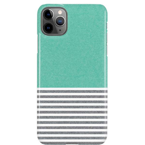 Teal and Grey Stripes iPhone 11 Pro Max Lite Case