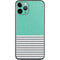 Teal and Grey Stripes iPhone 11 Pro Skin