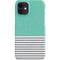 Teal and Grey Stripes iPhone 12 Mini Lite Case
