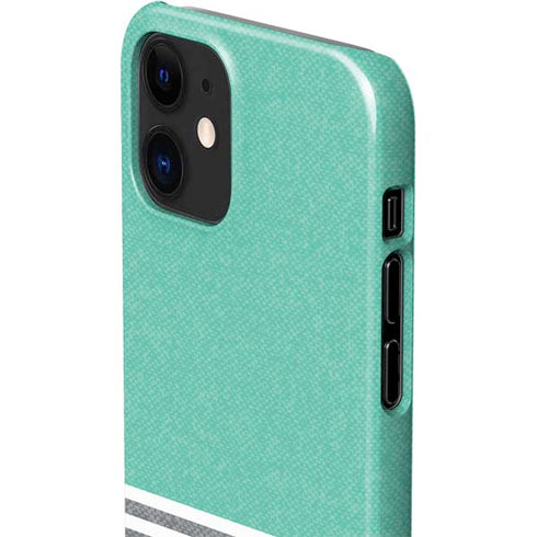 Teal and Grey Stripes iPhone 12 Mini Lite Case