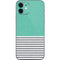 Teal and Grey Stripes iPhone 12 Mini Skin